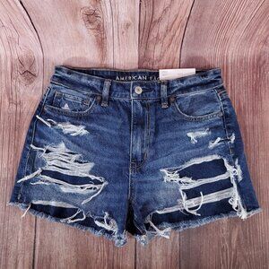 NWT American Eagle Mom Shorts Strigid Womens Size 4 27W Super High Rise $59.95